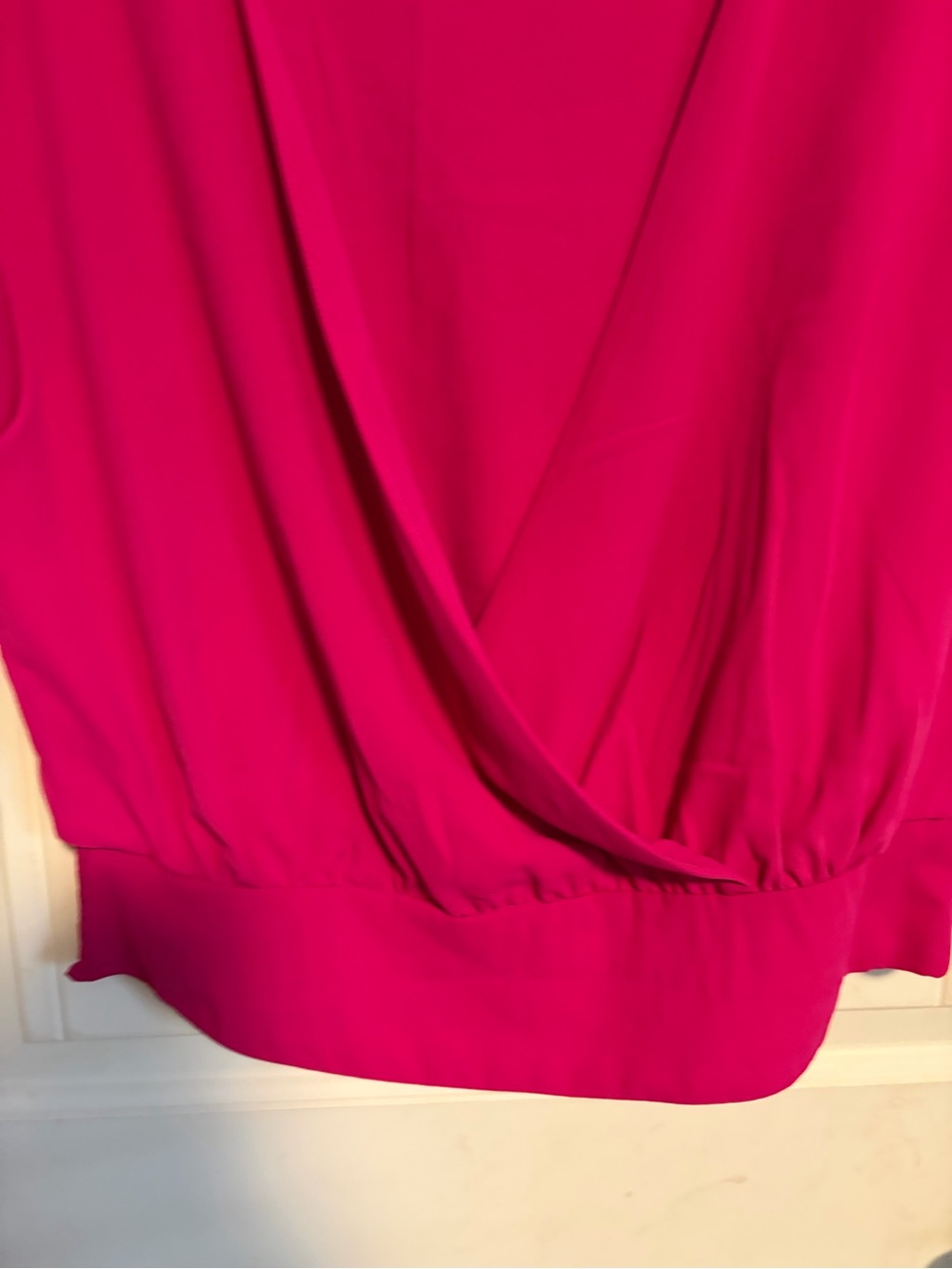 NINEMINUTES Fuchsia Sleeveless Wrap-Front Blouse - Picture 3 of 4